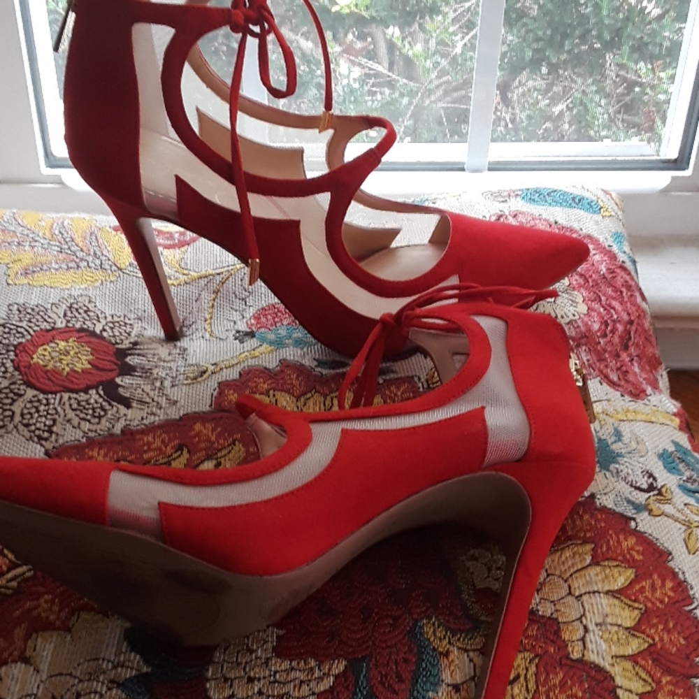 Suede heels